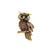 Retro Pin Owl Alloy Plating Zircon Women's Brooches