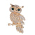 Retro Pin Owl Alloy Plating Zircon Women's Brooches