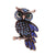 Retro Pin Owl Alloy Plating Zircon Women's Brooches