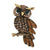 Retro Pin Owl Alloy Plating Zircon Women's Brooches