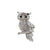 Retro Pin Owl Alloy Plating Zircon Women's Brooches