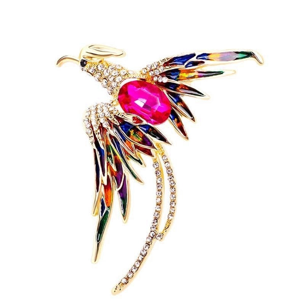 Retro Pin Phoenix Alloy Inlay Rhinestones Women's Brooches