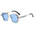 Retro Punk British Style Solid Color Ac Square Full Frame Men's Sunglasses