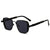 Retro Punk British Style Solid Color Ac Square Full Frame Men's Sunglasses