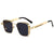 Retro Punk British Style Solid Color Ac Square Full Frame Men's Sunglasses