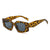 Retro Punk Color Block Ac Square Full Frame Kids Sunglasses