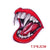 Retro Punk Lips Letter Cloth Cloth Sticker