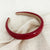 Retro Red PU Leather Headband For Women 2024 New Advanced Texture Outdoor All-Matching Headband For Face Wash Hairpin