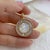 Retro Roman Style Round Zircon Shell Copper Wholesale Charms