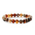 Retro Round Beaded Natural Stone Unisex Bracelets 1 Piece