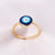 Retro Round Devil's Eye Heart Shape Copper Plating Rings