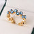 Retro Round Devil's Eye Heart Shape Copper Plating Rings