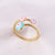 Retro Round Devil's Eye Heart Shape Copper Plating Rings