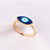 Retro Round Devil's Eye Heart Shape Copper Plating Rings