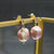 Retro Round Flower Pearl Copper Patchwork Zircon Drop Earrings 1 Pair