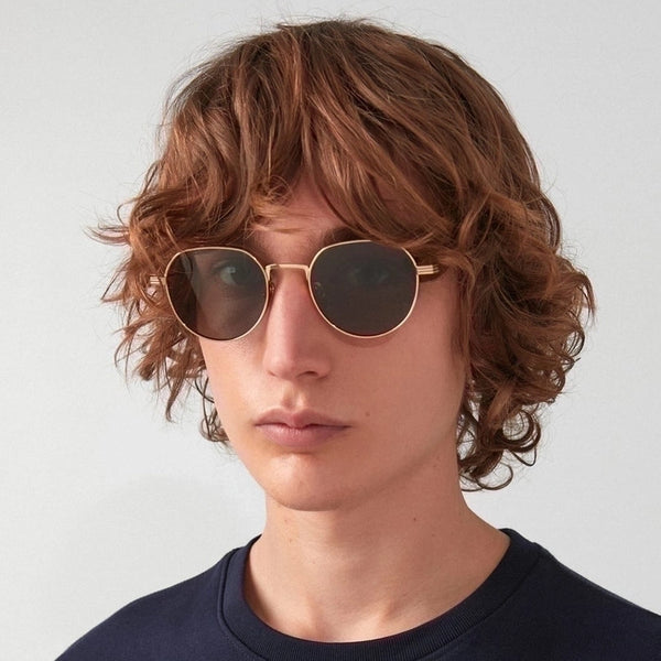 Retro Round Pc Round Frame Full Frame Men's Sunglasses