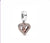 Retro Round Square Heart Shape Copper Plating Inlay Zircon Silver Plated Pendants Jewelry Accessories