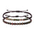 Retro Round Stone Rope Wholesale Bracelets