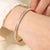 Retro Round Titanium Steel Inlay Zircon Bangle