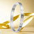 Retro Round Titanium Steel Inlay Zircon Bangle