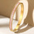 Retro Round Titanium Steel Inlay Zircon Bangle