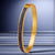 Retro Round Titanium Steel Inlay Zircon Bangle