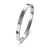 Retro Round Titanium Steel Inlay Zircon Bangle