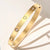 Retro Round Titanium Steel Inlay Zircon Bangle