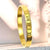 Retro Round Titanium Steel Inlay Zircon Bangle