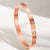 Retro Round Titanium Steel Inlay Zircon Bangle