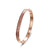 Retro Round Titanium Steel Inlay Zircon Bangle