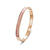 Retro Round Titanium Steel Inlay Zircon Bangle