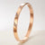 Retro Round Titanium Steel Inlay Zircon Bangle