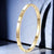 Retro Round Titanium Steel Inlay Zircon Bangle