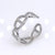 Retro Round Titanium Steel Plating Open Ring 1 Piece