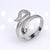 Retro Round Titanium Steel Plating Open Ring 1 Piece