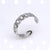 Retro Round Titanium Steel Plating Open Ring 1 Piece