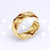 Retro Round Titanium Steel Plating Open Ring 1 Piece