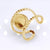 Retro Round Titanium Steel Plating Open Ring 1 Piece