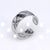 Retro Round Titanium Steel Plating Open Ring 1 Piece