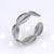 Retro Round Titanium Steel Plating Open Ring 1 Piece