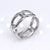 Retro Round Titanium Steel Plating Open Ring 1 Piece