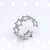 Retro Round Titanium Steel Plating Open Ring 1 Piece