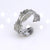 Retro Round Titanium Steel Plating Open Ring 1 Piece