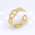 Retro Round Titanium Steel Plating Open Ring 1 Piece