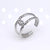 Retro Round Titanium Steel Plating Open Ring 1 Piece