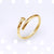 Retro Round Titanium Steel Plating Open Ring 1 Piece