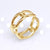 Retro Round Titanium Steel Plating Open Ring 1 Piece