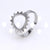 Retro Round Titanium Steel Plating Open Ring 1 Piece