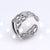 Retro Round Titanium Steel Plating Open Ring 1 Piece